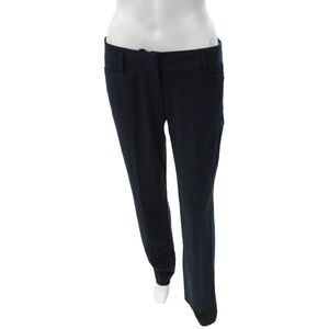 Amanda + Chelsea Women Dress Pants Dark Blue Striped Cotton Polyester Size 4